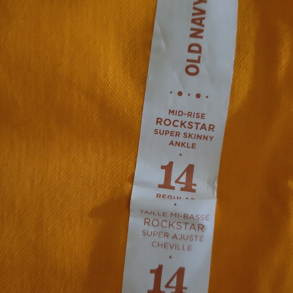 Old Navy Vibrant Orange Rockstar Pants - Picture 5 of 7